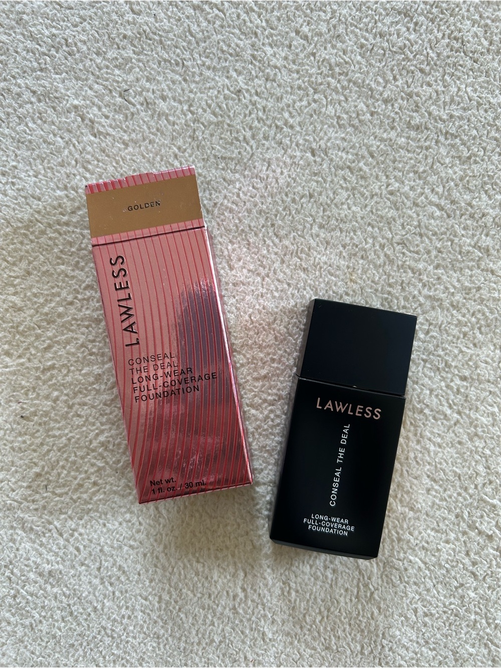 Lawless Conceal The Deal Long-Wear Full-Coverage Foundation — Golden (30 ml)